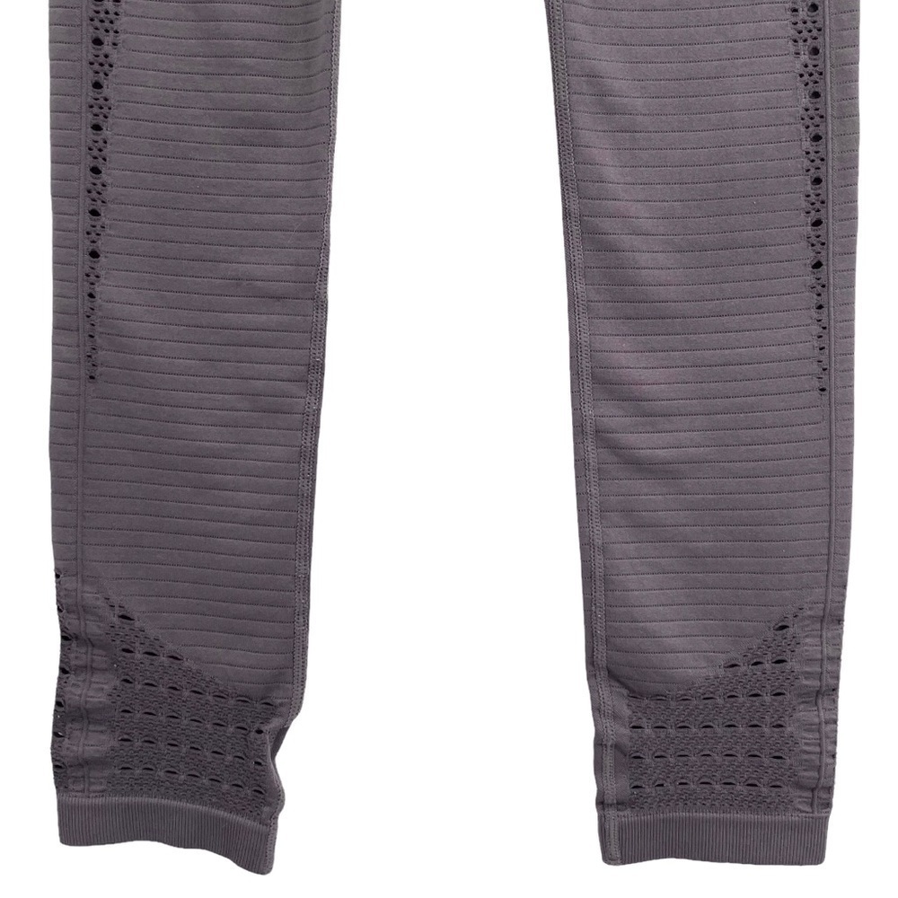 Gymshark Glow Seamless Tights Eyelet Cutout Athletic Leggings Brown/Gray | Sz XS - Picture 8 of 9